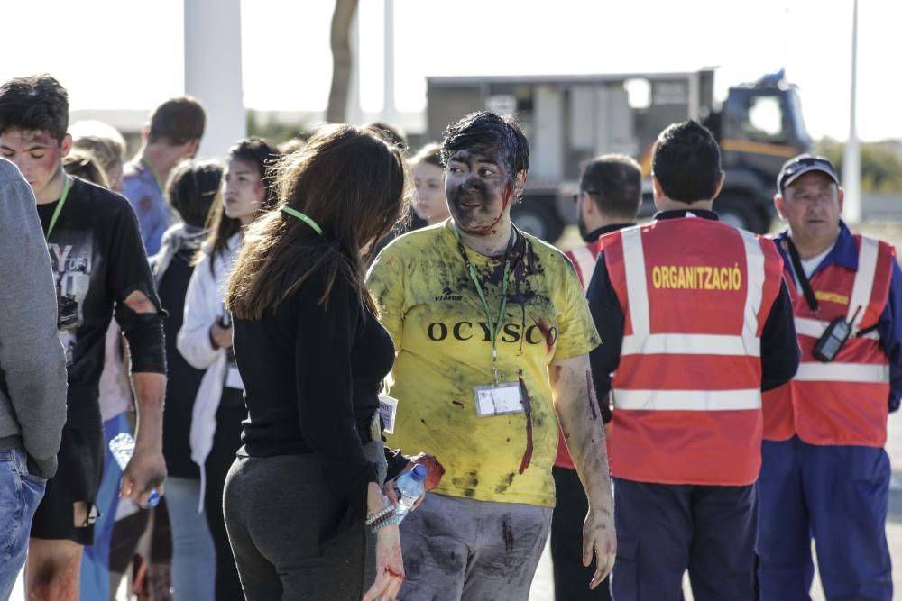 Más de 500 efectivos participan en un simulacro de accidente aéreo