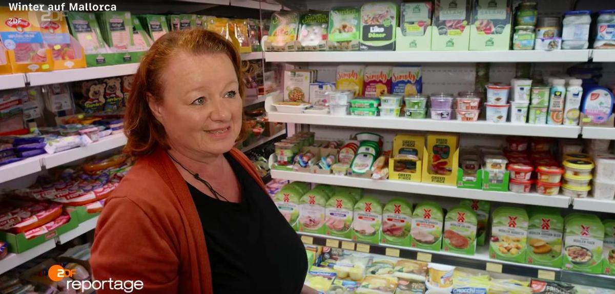 Silla Voigt, Betreiberin des Supermarkts an der Playa de Palma.