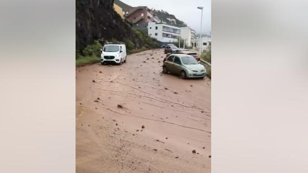 Captura del vídeo en el que se pueden ver los ríos de agua.
