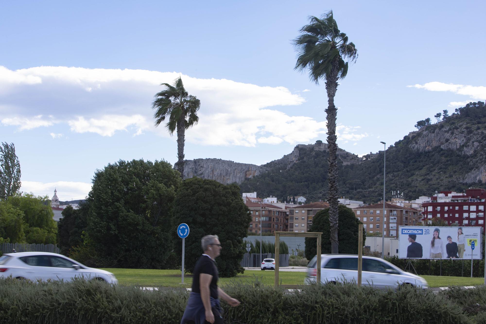 El viento azota con fuerza en Xàtiva