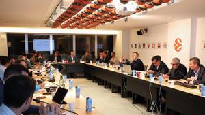 La Euroliga, reunida en Barcelona, dio su apoyo a Bodigora y Motiejunas para que sigan al frente de la organización