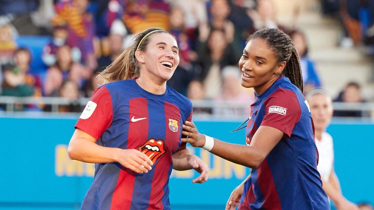 Mariona y Salma en la goleada del Barça