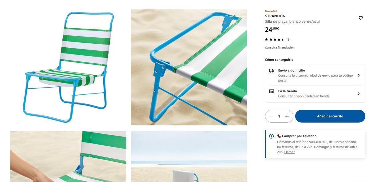 Silla de playa de Ikea.