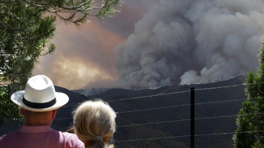 Incendio forestal del Pujerra a 09 de junio del 2022 en Pujerra (Málaga, Andalucía, España)