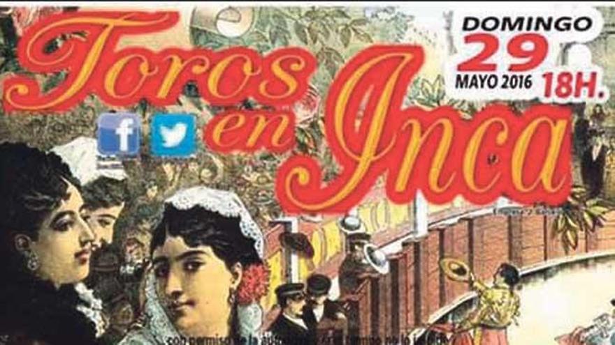 Cartel del festival taurino del domingo 29 de mayo en Inca.