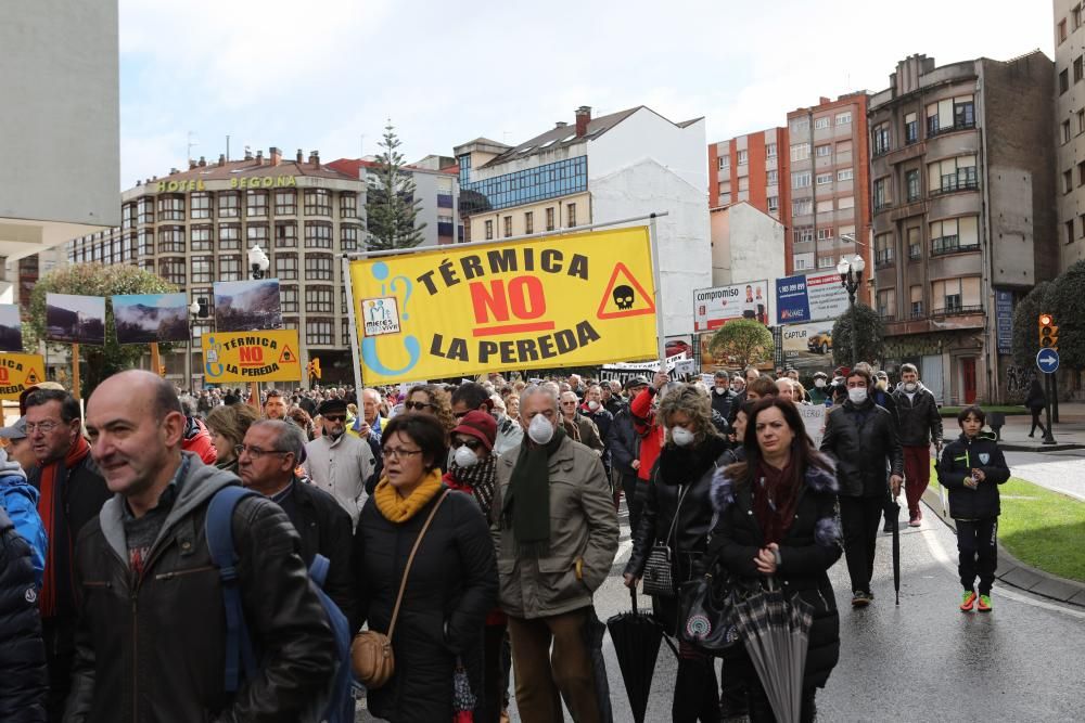 Manifestación en las calles de Gijón contra la contaminación en Asturias