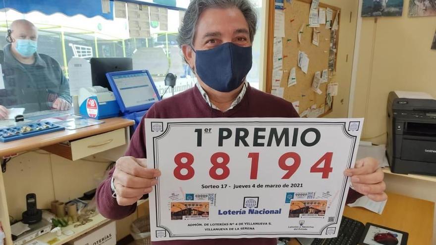 El primer premio de la Lotería toca en Villanueva de la Serena