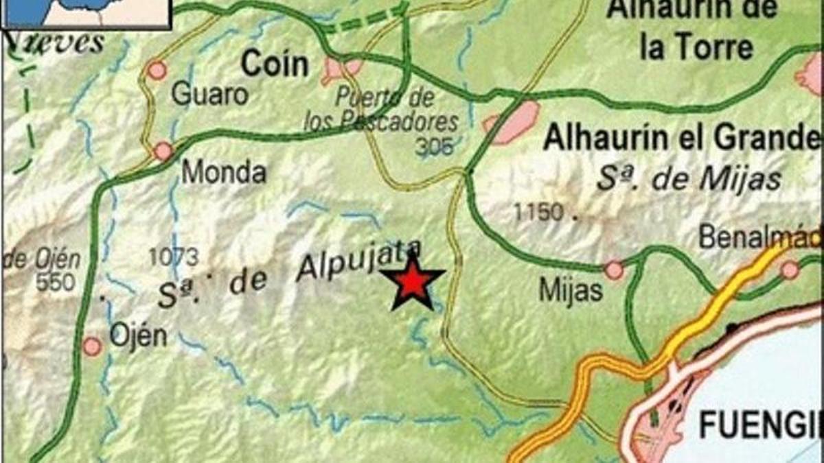 El terremoto ha tenido su epicentro en Alhaurín El Grande.