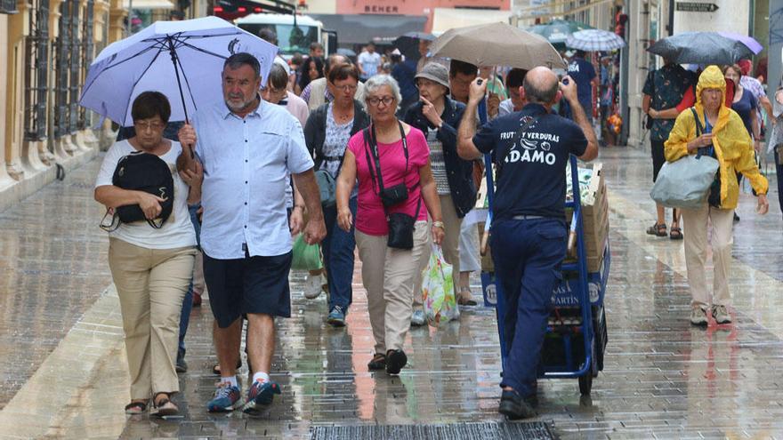 Lluvias en el centro de Málaga, a finales de septiembre.