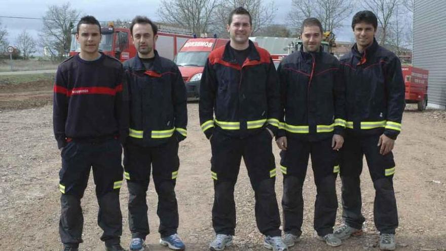 Bomberos del parque de Tierras de Aliste en San Vitero.