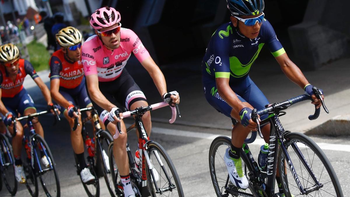 Tom Dumoulin por detrás de Quintana y por delante de Nibali, en los Dolomitas