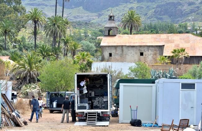 Preparativos del rodaje 'Los ultimos de Filipinas' en el casco de Santa Lucía.