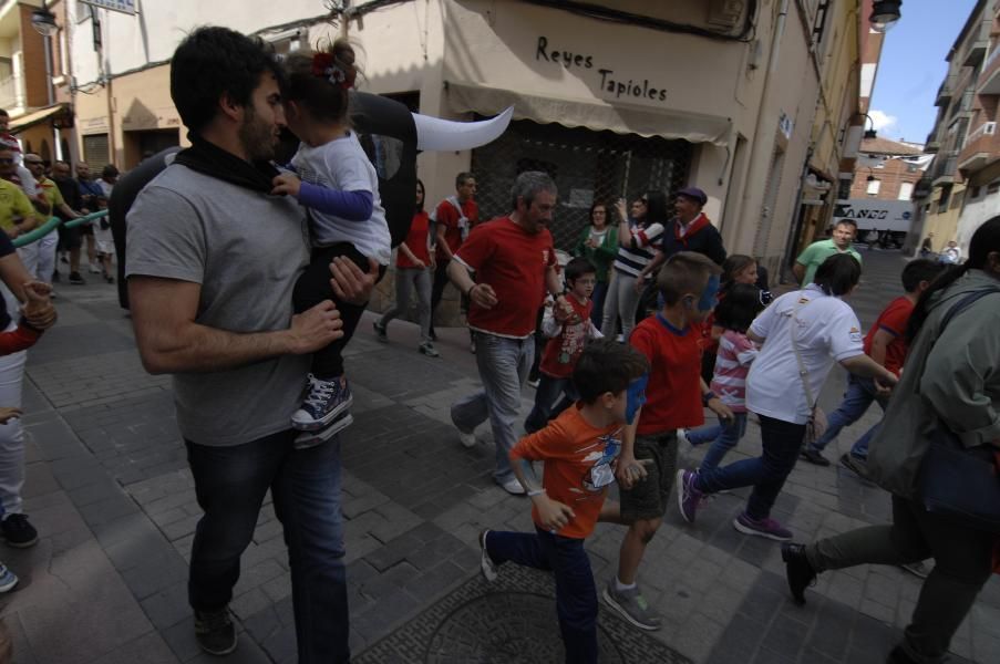 Los toros hinchables llenaron las calles