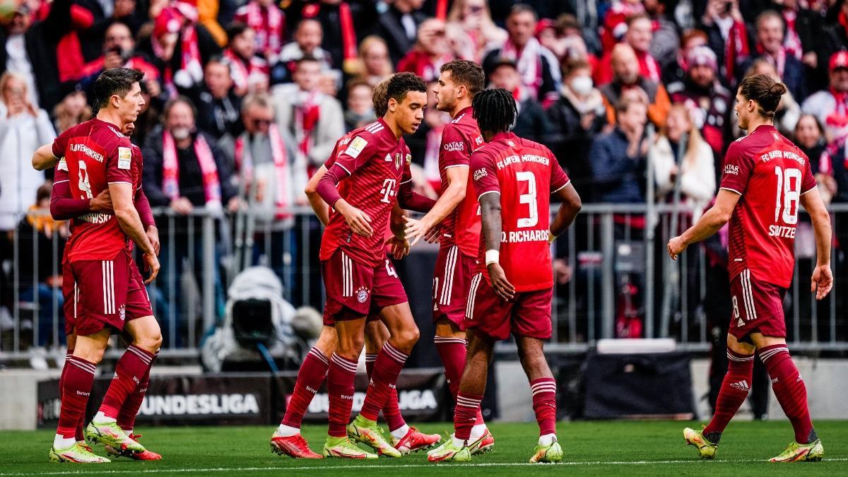 Los jugadores del Bayern celebrando un tanto