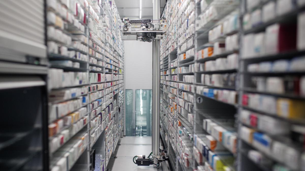 Medicamentos en una farmacia.