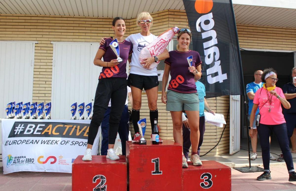 Mansilla, Garrido y Gracia conformaron el podio de la 9k femenina. | SANDRA LONGÁS