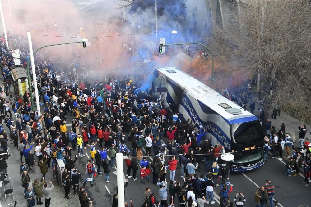 Llegada a Riazor antes del Dépor-Las Palmas