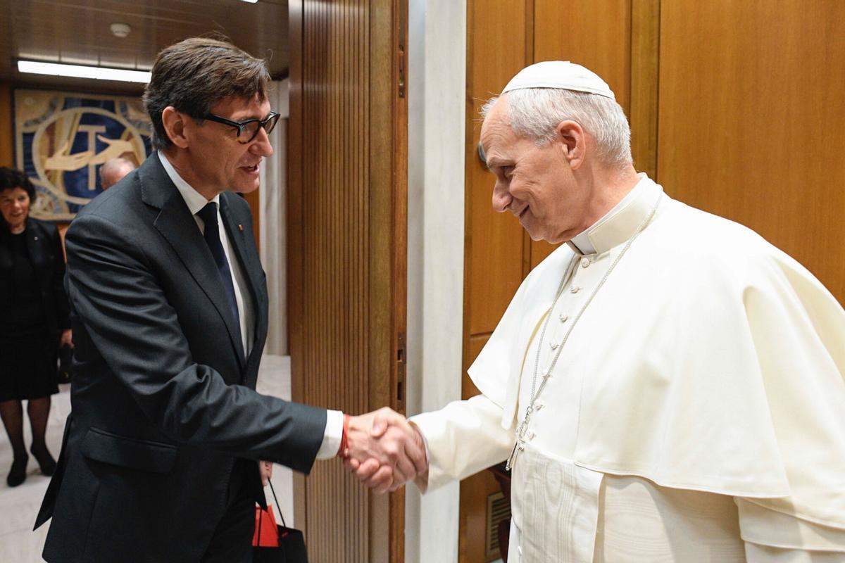 El Papa preveu reunir-se amb Illa al Palau Episcopal de Barcelona dimarts a la  tarda