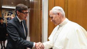 El Papa preveu reunir-se amb Illa al Palau Episcopal de Barcelona dimarts a la  tarda