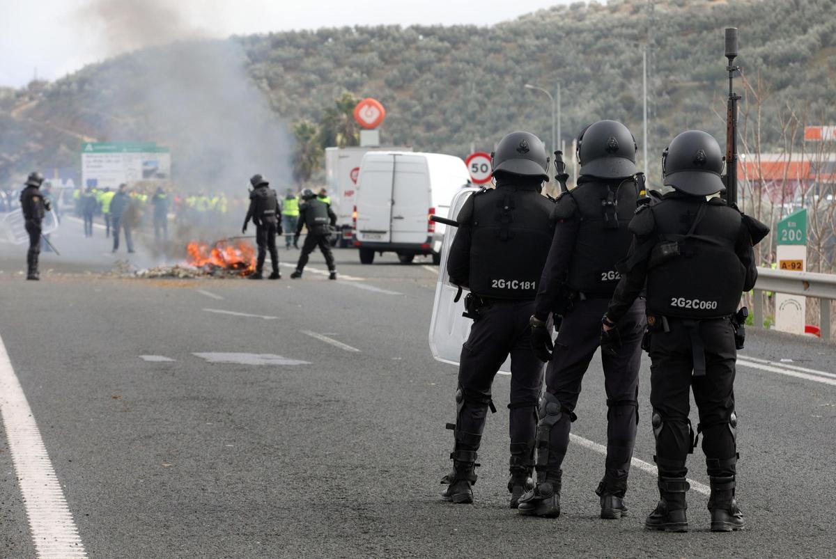 Protestas en Huétor Tajar, Granada.