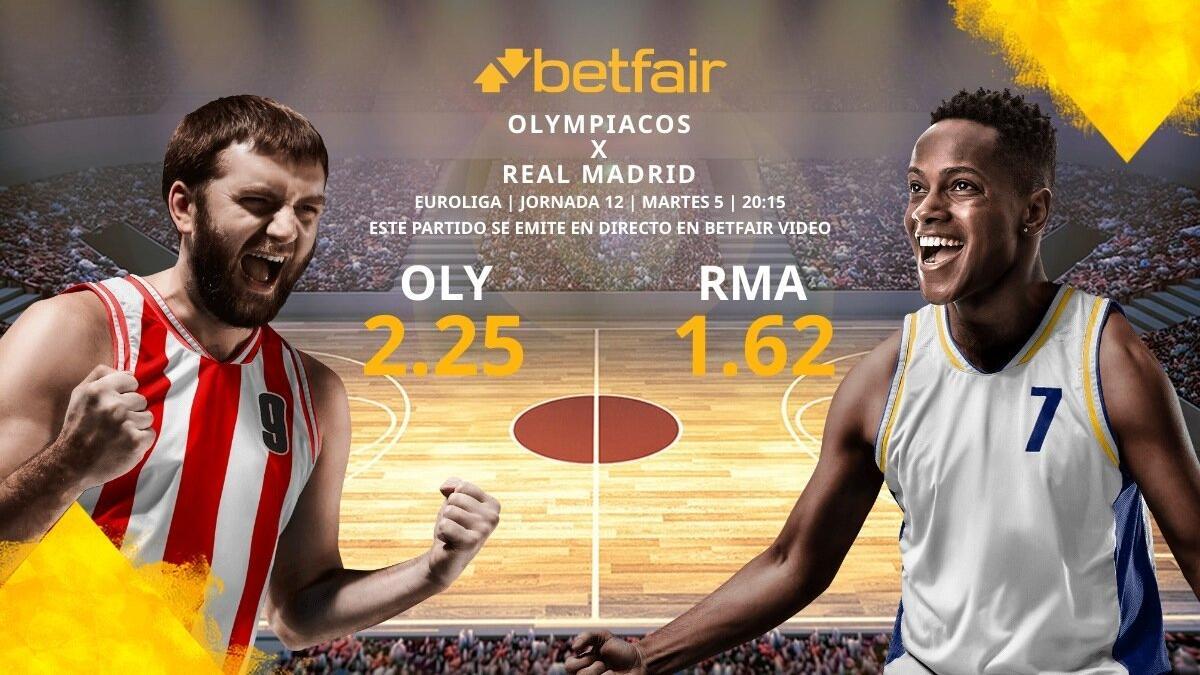 Olympiacos BC vs. Real Madrid Baloncesto: horario, TV, estadísticas, clasificación y pronósticos