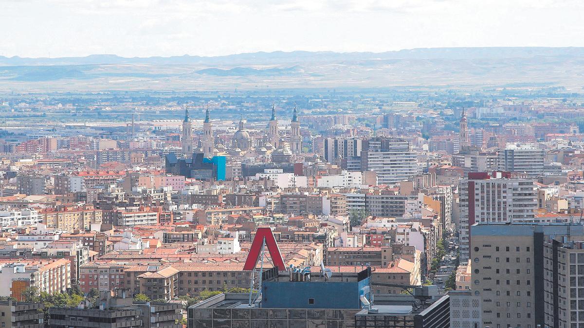 Vista aérea de Zaragoza, capital de Aragón
