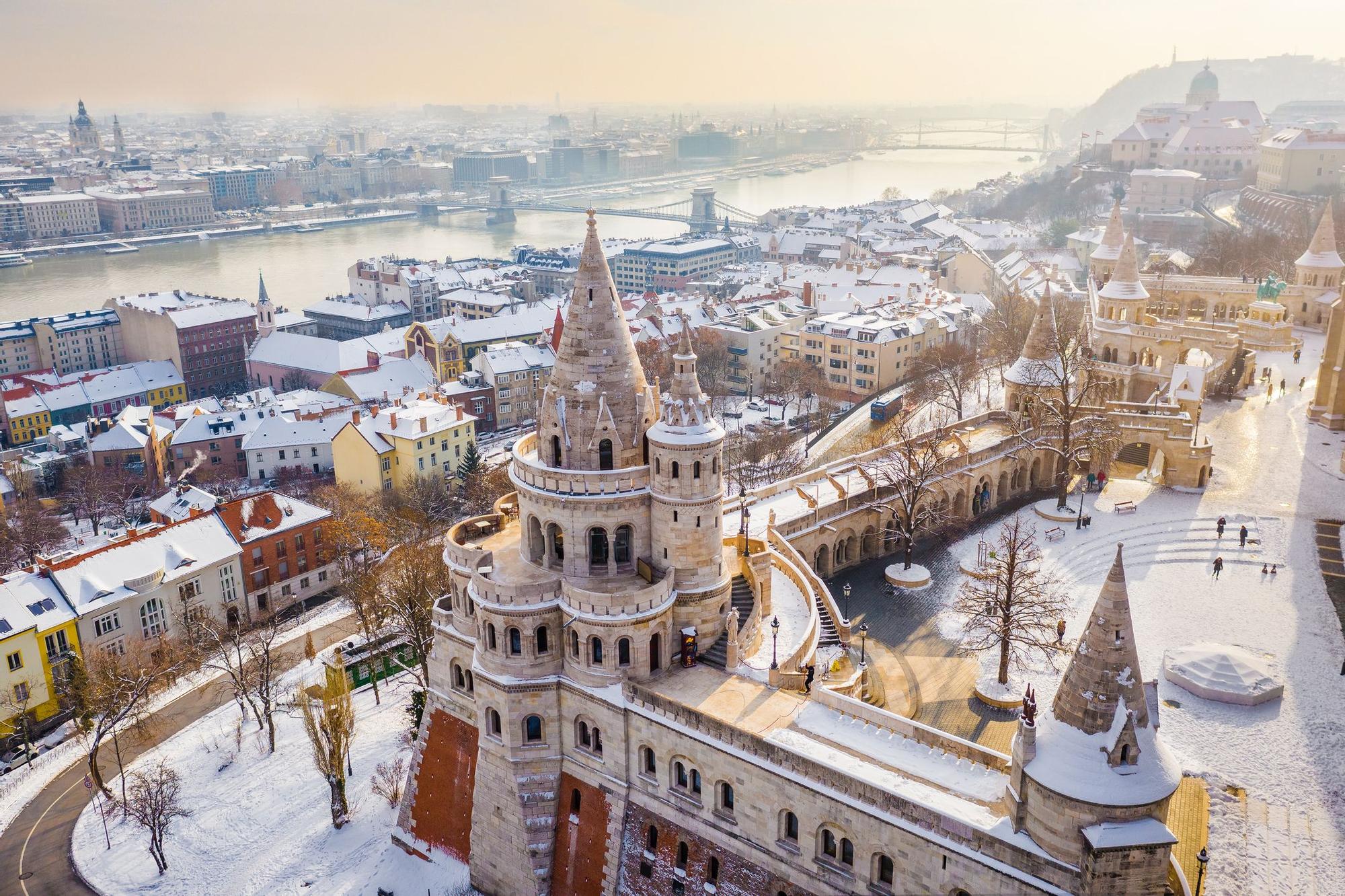 La nieve cubre Budapest