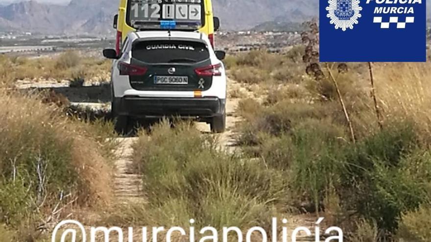 Rescatan en helicóptero a un ciclista herido tras sufrir una caída en Murcia