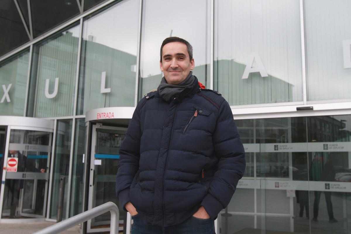 Esteban Basalo, a las puertas del edificio judicial de Ourense.