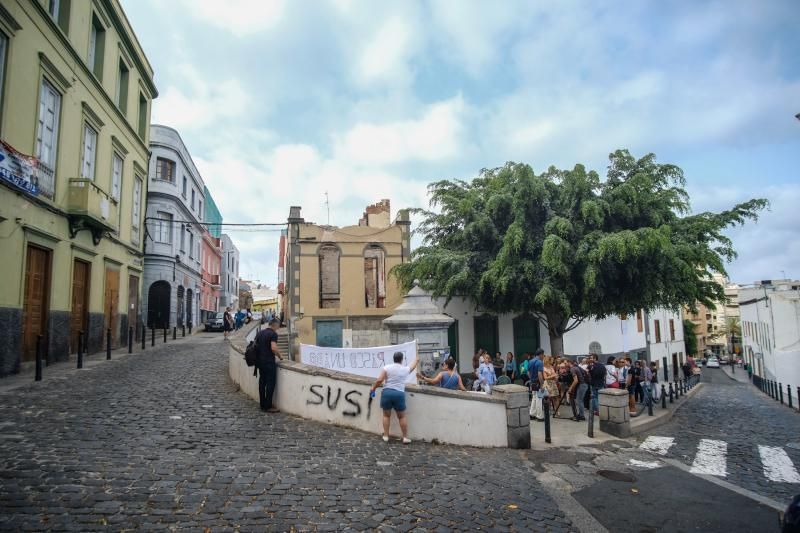 05-07-18. LAS PALMAS DE GRAN CANARIA. Colectivos de El Risco (Risco de San Nicolás, San Bernardo y San Lázaro) se congregarán con el objeto de anunciar a la opinión pública su posición respecto las actuaciones que el Ayuntamiento de Las Palmas de Gran Canaria está promoviendo en el barrio. FOTO: JOSÉ CARLOS GUERRA.  | 05/07/2018 | Fotógrafo: José Carlos Guerra