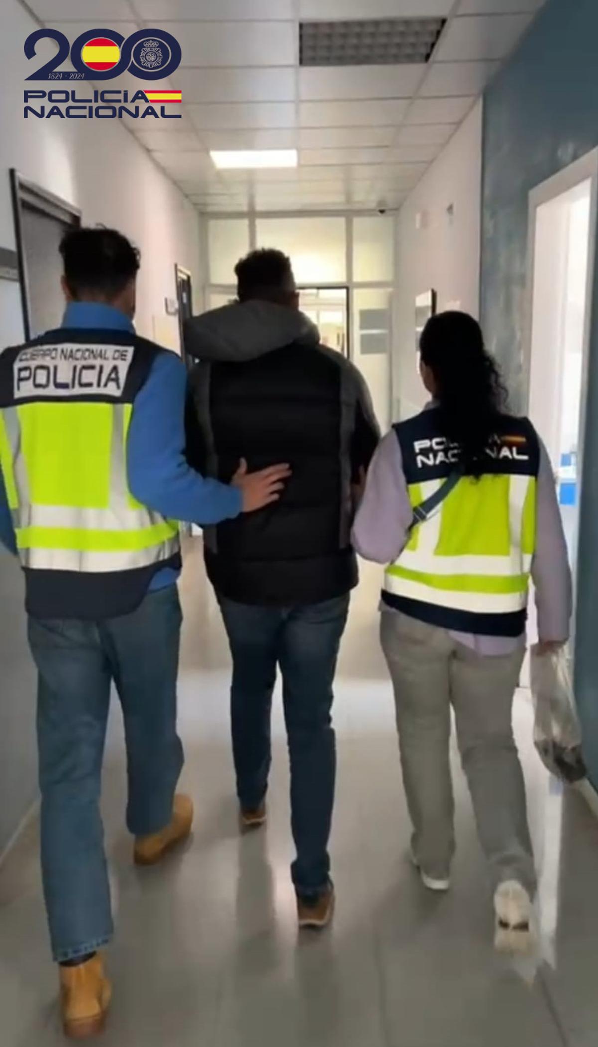 Imagen del sospechoso en Girona detenido por la Policía