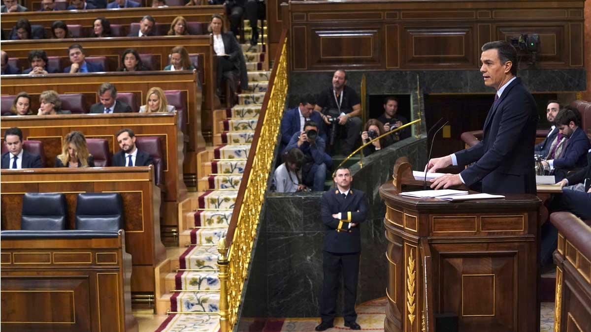 Debate de investidura. Pedro Sánchez: "La contaminación no hace distinción entre los que creen y no creen en sus efectos"