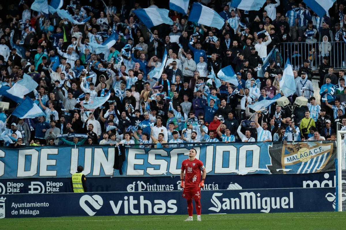 Málaga, La Rosaleda. Jornada 18 Liga Hypermotion. Malaga CF vs UD Almería