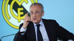 Florentino Perez, en rueda de prensa.