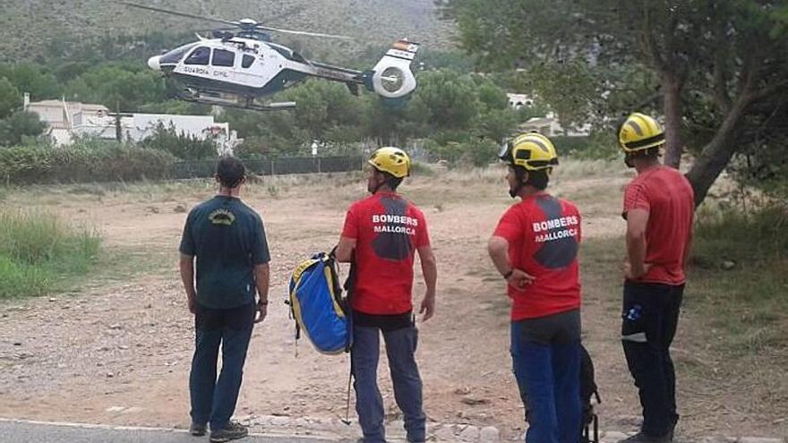 Una de las actuaciones de los bomberos de Artà.