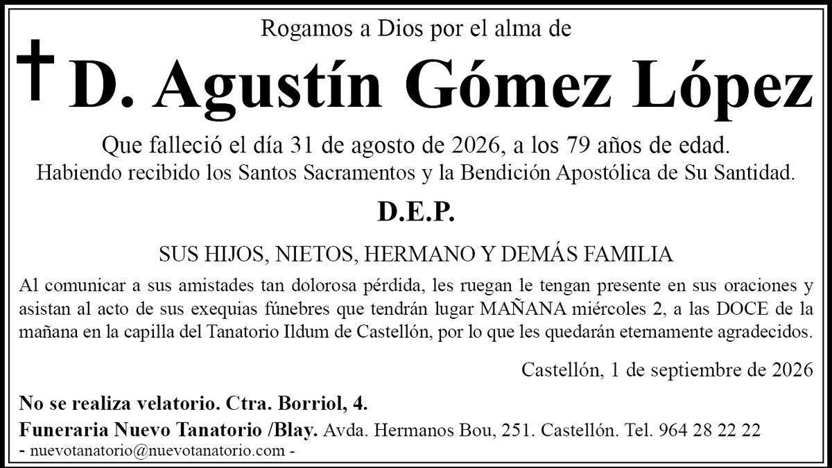 D. Agustín Gómez López