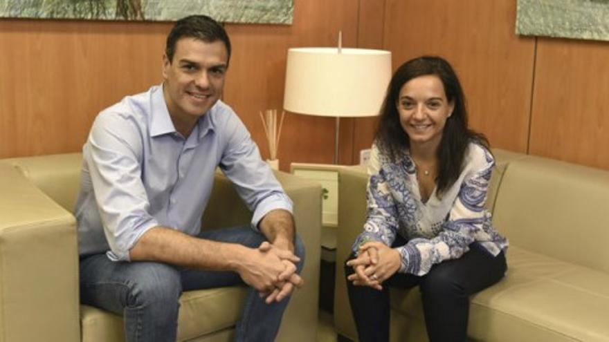 Pedro Sánchez se reúne con Sara Hernández, nueva secretaria general del PSM