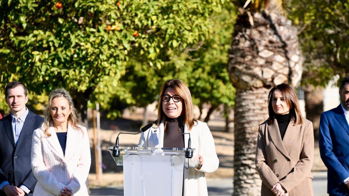 Alicia Rubio, durante la presentación de su candidatura para ser rectora de la UMU