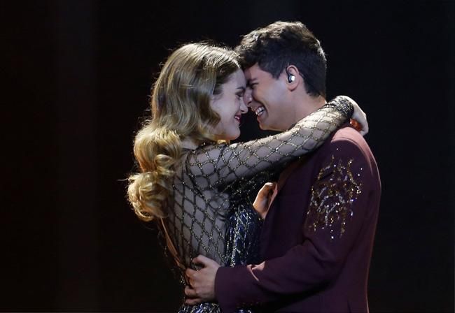 Alfred y Amaia, durante la final de Eurovisión 2018