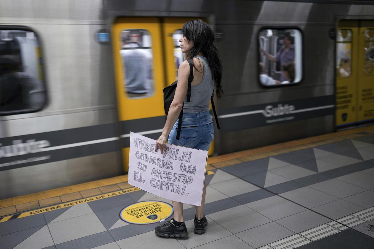 Protesta sindical en Argentina contra las políticas de Milei