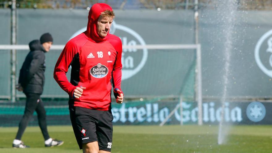 Daniel Wass en el entrenamiento del Celta // Alba Villar