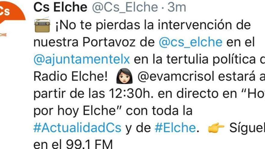 Cs promociona a Eva Crisol como portavoz sin producirse todavía el relevo oficial