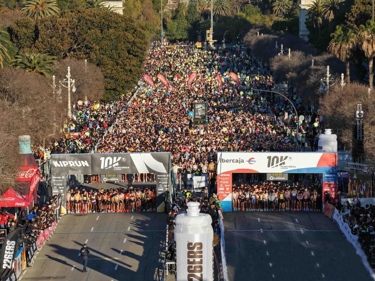 Espectacular imagen de la salida de la 10K en una de las últimas ediciones.