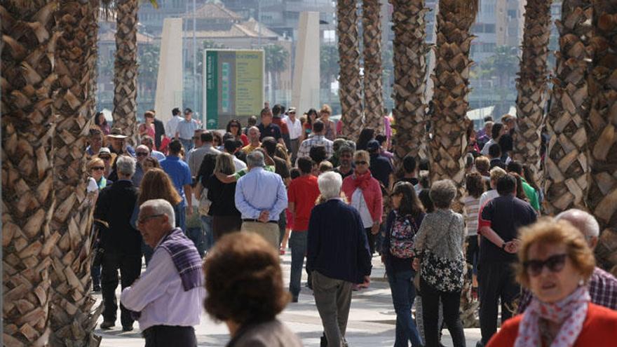 Turistas en el Centro Histórico de la capital.