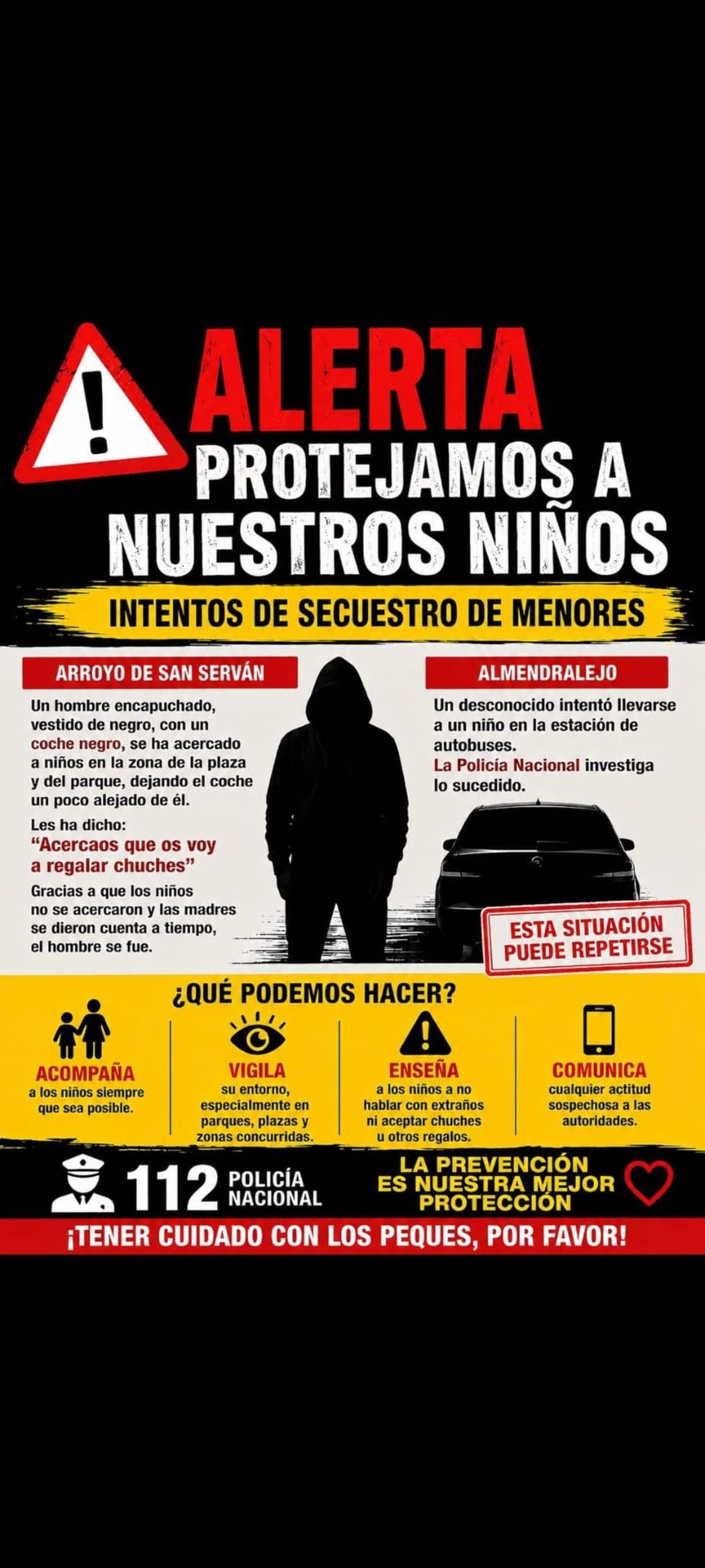 Uno de los avisos que corre por las redes sociales sin origen oficial.