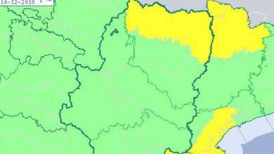 Aviso nivel amarillo por viento en Pirineo Oscense