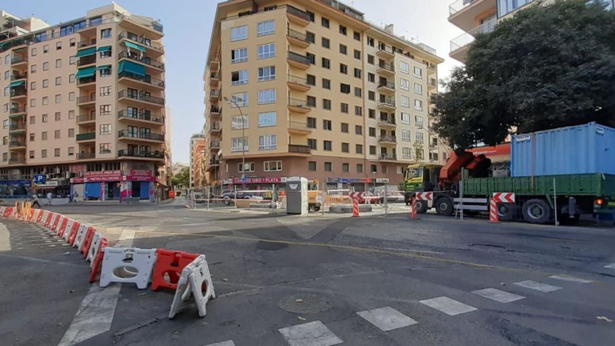 La avenida Gabriel Alomar durante las obras durante este verano.