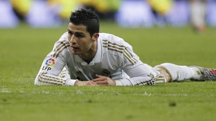 Cristiano Ronaldo durante el partido disputado en el Santiago Bernabéu entre el Real Madrid y el Barcelona.