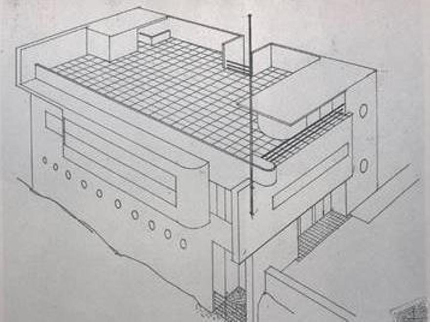 Alzado original de la Casa Mulet, donde el diseño de Miguel Martín.