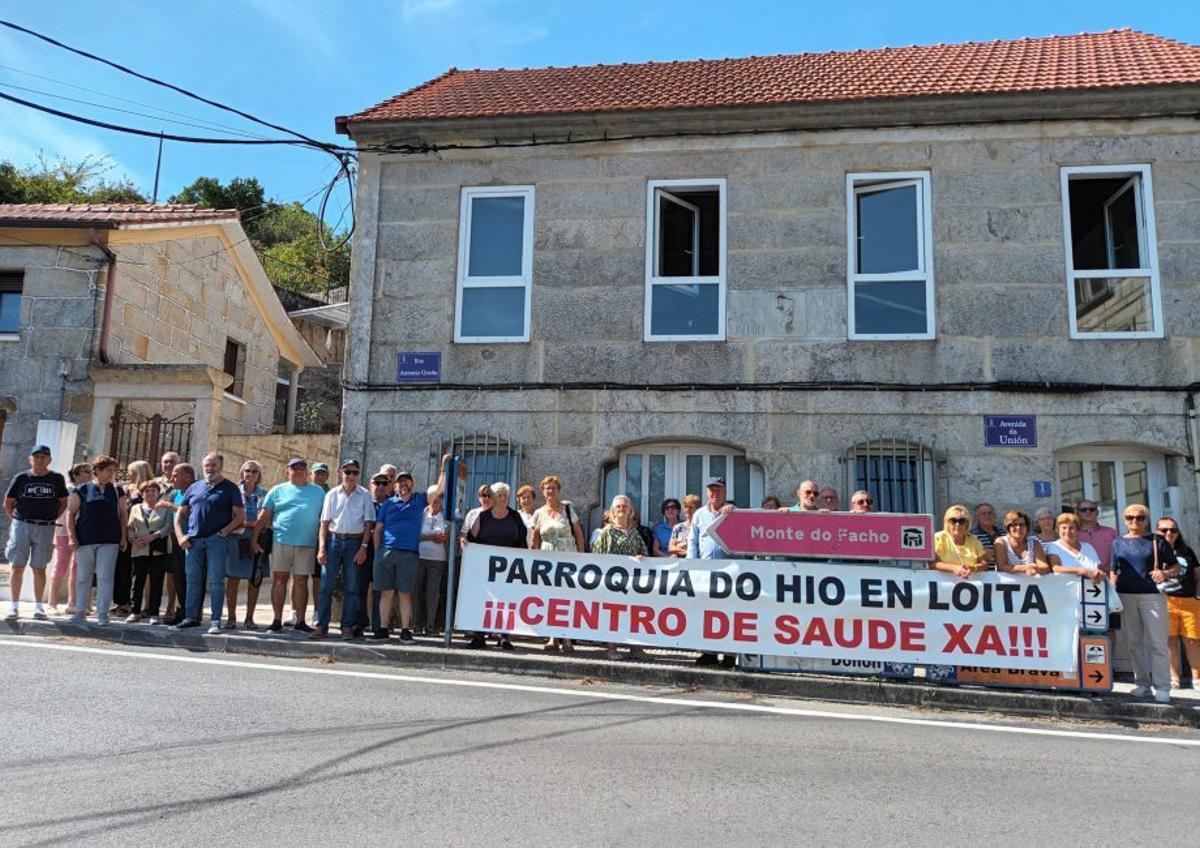 La concentración del sábado en O Hío. | FDV